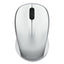 Silent Wireless Blue Led Mouse, 2.4 Ghz Frequency/32.8 Ft Wireless Range, Left/right Hand Use, Silver
