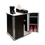 Refreshment Stand, Engineered Wood, 9 Shelves, 29.5" X 21" X 33", White/black