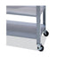 Countertop Serving Cart, Wood, 3 Shelves, 3 Drawers, 35.5" X 19.75" X 34.25", Oak/gray