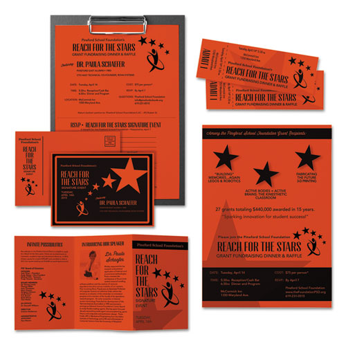 Color Cardstock, 65 Lb Cover Weight, 8.5 X 11, Orbit Orange, 250/pack