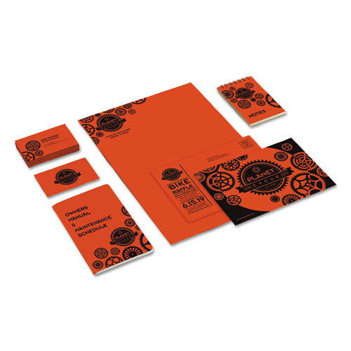 Color Cardstock, 65 Lb Cover Weight, 8.5 X 11, Orbit Orange, 250/pack