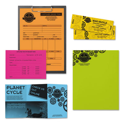 Color Paper -"bright" Assortment, 24 Lb Bond Weight, 8.5 X 11, Assorted Bright Colors, 500/ream