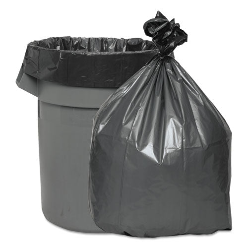 Can Liners, 60 Gal, 1.55 Mil, 39" X 56", Gray, 5 Bags/roll, 5 Rolls/carton