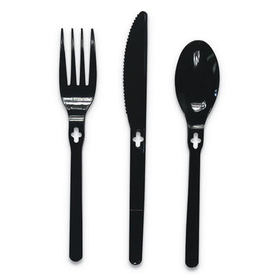 Fork Wego Polystyrene, Fork, Black, 1000/carton