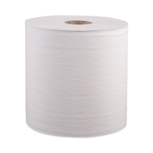 Hardwound Roll Towels, 8" X 800 Ft, White, 6 Rolls/carton