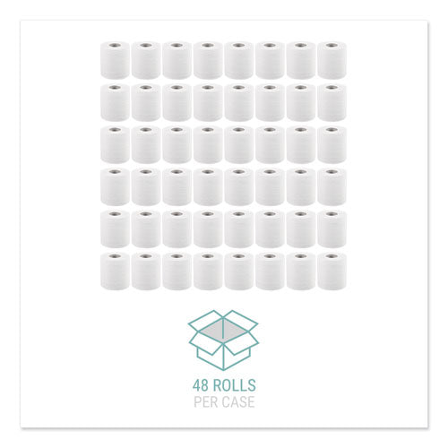 Bath Tissue, Septic Safe, Individually Wrapped Rolls, 2-ply, White, 500 Sheets/roll, 48 Rolls/carton