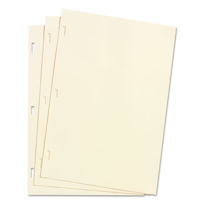 Looseleaf Minute Book Ledger Sheets, 14 X 8.5, Ivory, Loose Sheet 100/box