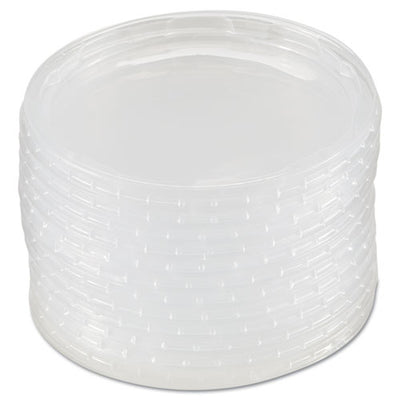 Deli Container Lids, Plug-style, Clear, Plastic, 50/pack, 10 Packs/carton