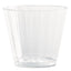 Classic Crystal Plastic Tumblers, 9 Oz, Clear, Fluted, Squat, 20/pack, 12 Packs/carton