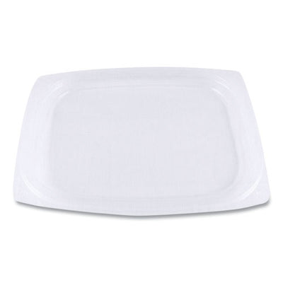 Pla Rectangular Deli Container Lids, 4.8 X 5.9 X 0.3, Clear, Plastic, 900/carton
