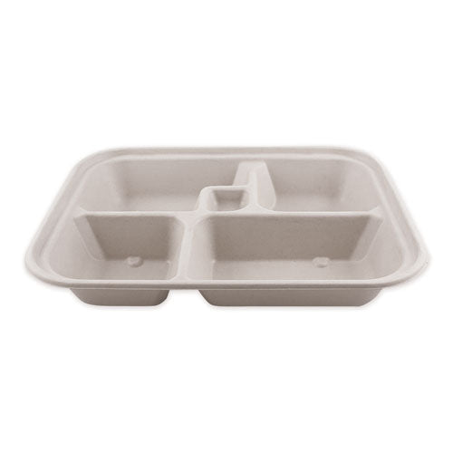 Pla Lids For Trsc60 Fiber Containers, 7.8 X 10.2 X 0.5, Clear, Plastic, 400/carton