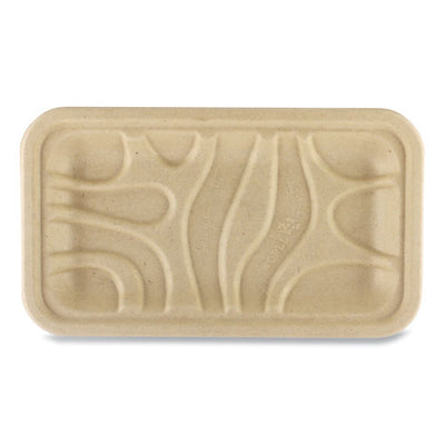 Fiber Trays, 1-compartment, 8.3 X 4.9 X 0.7, Natural, Paper, 500/carton