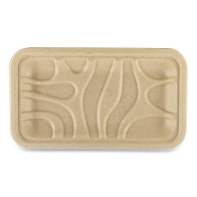 Fiber Trays, Pla Lined, Pfas Free, 1-compartment, 8.3 X 4.9 X 0.7, Natural, Paper, 500/carton