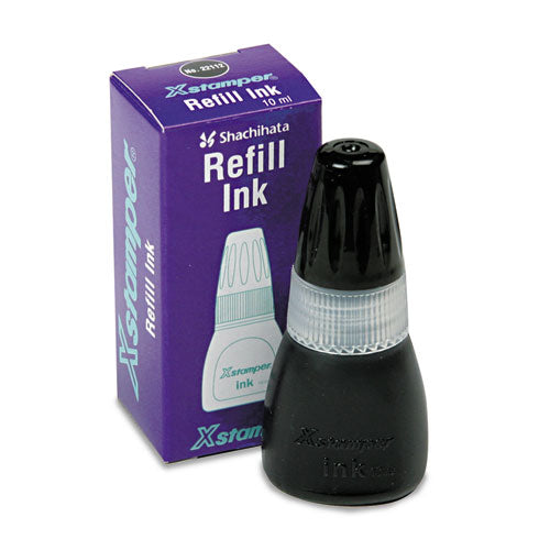 Refill Ink For Xstamper Stamps, 10 Ml Bottle, Black