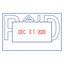 Versadater Message Dater, 2.13 X 1.31, Received, Blue/red