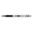 F-301 Ballpoint Pen, Retractable, Medium 1 Mm, Black Ink, Stainless Steel/black Barrel
