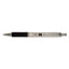 F-402 Ballpoint Pen, Retractable, Fine 0.7 Mm, Black Ink, Stainless Steel/black Barrel