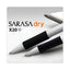 Sarasa Dry X20+ Gel Pen, Retractable, Fine 0.7 Mm, Black Ink, White Barrel, Dozen