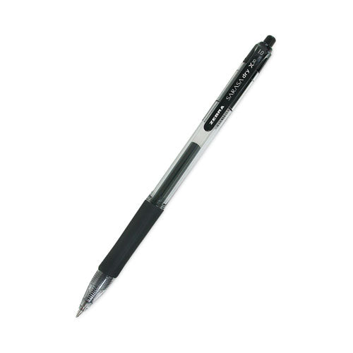 Sarasa Dry Gel X20 Gel Pen, Retractable, Bold 1 Mm, Black Ink, Smoke Barrel, 12/pack