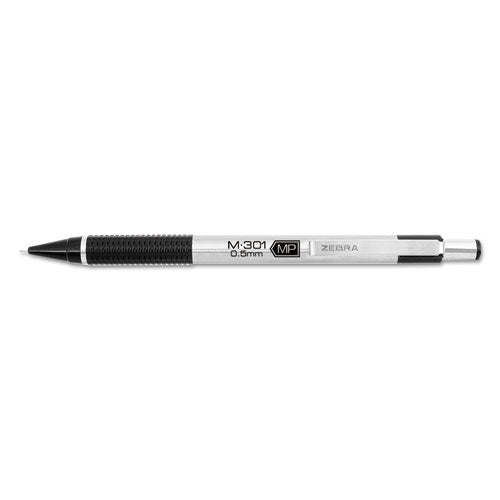M-301 Mechanical Pencil, 0.7 Mm, Hb (#2.5), Black Lead, Steel/black Accents Barrel