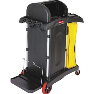 Rubbermaid® High-Security Cleaning Cart, Black (FG9T7500BLA)